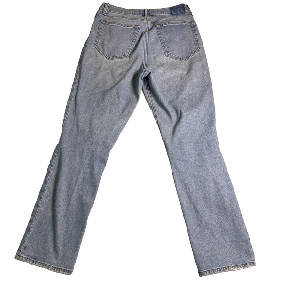 Abercrombie Fitch Curve Love The 90s Slim Straight Jeans Womens 30/10 High Rise - Picture 2 of 6
